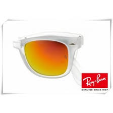 Fake Ray Ban Rb4105 Folding Wayfarer Sunglasses Transparent Frame Yellow Lens Wholesale