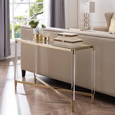 Ham Acrylic Console Table Clear Silver Orchid Console Table Furniture Deals Furniture