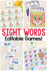 Students read the word and then think it's so much fun that when i wrote the article about in on vocabularyluau, i also included a tonight show backdrop you can use in. 20 Editable Sight Word Games To Make Learning Fun