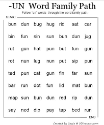 Free Un Cvc Word Family Path Maze Word Family Reading Cvc Words Cvc Word Activities