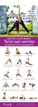 Detox With Yoga Twists Free Printable Pdf In 2020 Yoga Detox Twist Yoga 20 Minute Yoga Sequence