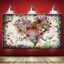 Discover over 4650 of our best selection of 1 on aliexpress.com with. Graffiti Design Abstract Wall Art Heart Flowers Canvas Prints Painting Pictures Decor For Living Room Unframed Decoration For Living Room Painting Pictureabstract Wall Art Aliexpress