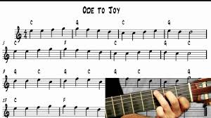 20 beginner guitar songs using only a, c, d, em, and g chords. Learn To Play Guitar Ode To Joy Notereading Youtube