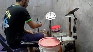 Man Plays Drum Cover Of Linkin Park S Numb On A Home Made Drum Set Drum Cover Drums How To Play Drums