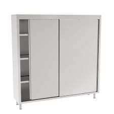 Attractive enough for your office, tough enough for the warehouse. Storage Cabinet With Sliding Doors And Plain Shelves Cleanroom Components