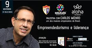 Outra ação de wizard será reverter 100% das vendas de seu livro meu maior empreendimento, relato de suas experiências na fronteira do brasil com a venezuela. Empresario Carlos Wizard Estara Em Botucatu Para Palestra Em Novembro Jornal Acontece Botucatu