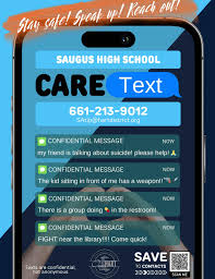 Saugus Student Care Text Line | Saugus High School
