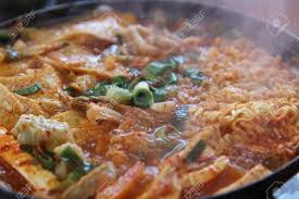 Budae jjigae or korean army stew is a popular hot pot dish in korea (and the world). Close Up Of Korean Army Stew Budae Jjigae Hot Pot At Korean Restaurant Busan South Korea Stock Photo Picture And Royalty Free Image Image 94382070