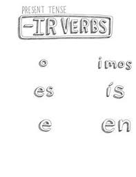 free spanish present tense ir verb conjugation chart no