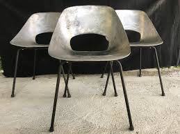 Tonneau Cast Aluminum Chairs By Pierre Guariche Set Of 3 Aluminum Chairs Iconic Chairs Chair