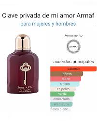 Private Key To My Love de Armaf es una fragancia unisex. Se lanz&oacute; en 2023 y  su creador es Ali Asgar Fakhruddin. Sus notas de salida son melocot&oacute;n,  pera, grosella negra y