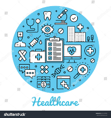 Healthcare Abstract Circle Concepts Health Care Banner Thin Line Art Design Modern Graphic Design Line Health Care Line Art Design Brochure Design Template