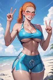 Short Shorts, Embarrassed , Underboob AI Porn