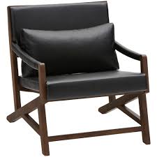 Purple faux fur accent chair: Black Malcolm Faux Leather Accent Chair Temple Webster