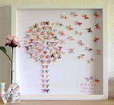 Download Dandeloin Paper Butterfly 3d Framed Artwork Butterfly Paper Art Butterfly Frame 3d Butterfly Wall Art