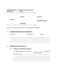 It may be helpful to know that parenting is partly abou. Parenting Plan Fill Online Printable Fillable Blank Pdffiller