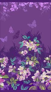 Blossoming Butterfly Border Amethyst Purple Flower Background Wallpaper Flowery Wallpaper Purple Wallpaper