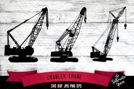 Crawler Crane Svg Cricut Files Silhouette Studio Vector 301017 Illustrations Design Bundles In 2021 Crawler Crane Silhouette Studio Vector Design