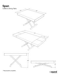 Long should table legs be. Span Table Coffee To Convertible Dinner Table Seating 8 Expand Furniture Folding Tables Smarter Wall Beds Space Savers