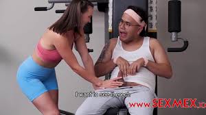 Emil Thorne prepared hot training for a nerd in the gym