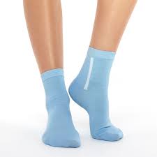 For Happy Sunny Days There S Nothing Better Than The Pair Of Soft Cool Womens Crew Socks In Ideal Blue Color Match It Wi Blue Socks Seamless Socks Socks Women