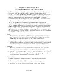 Https Health Mo Gov Living Wellness Nutrition Dieteticinterns Pdf Policyandprocedureforassessingpriorlearning Pdf