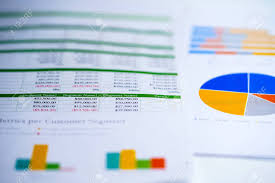 Charts Graphs Spreadsheet Paper Financial Development Banking