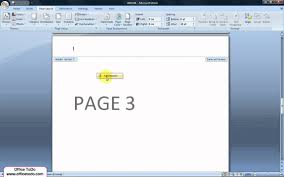 So that you can change the way in which pages are numbered in the previous section. How To Start Header And Footer From Page 3 Word 2007 Youtube