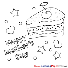 Most popular archive of mothers day coloring pages over internet. Piece Of Cake Children Mother S Day Colouring Page