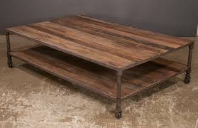 Griffin reclaimed wood coffee table. Lot Dutch Industrial Coffee Table With Reclaimed Wood Top And Lower Shelf With Iron Frame 67 Wide 43 Deep 18 High