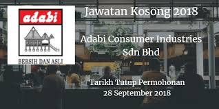 Set up a sdn bhd company just rm1,500 full package and no hidden cost. Jawatan Kosong Adabi Consumer Industries Sdn Bhd 28 September 2018 Jawatan Kosong Johor