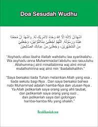 Doa Setelah Wudhu Dan Sesudah Lengkap Arab Latin Dan Arti
