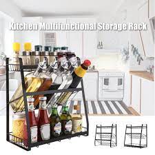 The bottom of the quick drain tank is hollowed out, and the hole size is uniform. 3 Layers Multifunctional Storage Rack Metal Kitchen Tool Organizer Holder Shelf Buy From 37 On Joom E Commerce Platform
