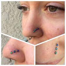 Cjmaxwell One Of My Clients Was A Doll And Just Popped In So I Could Take Healed Photos Of Her Triple Nos Piercings Unique Nose Piercing Nose Piercing Ring