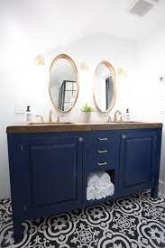 So many shades of blue! Modern Master Bathroom Reveal In 2021 Blue Bathroom Vanity Modern Master Bathroom Trendy Bathroom