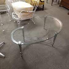 Showing results for kidney shaped coffee tables. Lot Art Modern Chrome And Glass Kidney Shaped Coffee Table