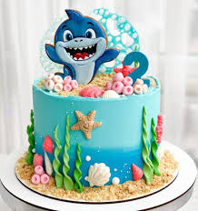 15 Adorable Baby Shark Birthday Cake Ideas They Re So Cute Baby Boy Birthday Cake Shark Birthday Cakes Baby Birthday Cakes