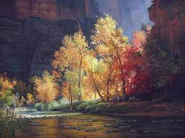 The possibilities are endless and it's so much fun to experiment. Easy Steps To Capturing Light In Acrylic Painting Painting Techniques Landscape Paintings Art