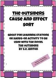 Cause And Effect In The Outsiders By S E Hinton Cause And Effect Cause And Effect Relationship Learning Stations