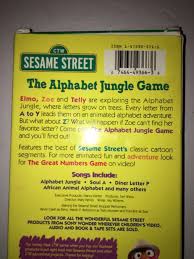 On safari in the treacherous alphabet jungle, elmo, . Sesame Street The Alphabet Jungle Game Vhs 1998 For Sale Online Ebay