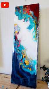 Wow Fluid Art Pour On A Split Color Base Gorgeous Cells Acrylic Pouring Tutorial By Artis Resin Art Painting Acrylic Pouring Art Acrylic Pouring Techniques