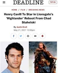 Henry cavill keeps adding to his list of major franchises he is a part of, from his work as superman in the henry cavill has confirmed he will be starring in the reboot of the 80's classic highlander, and. Henry Cavill Confirmed He S Starring In Highlander Reboot 9gag