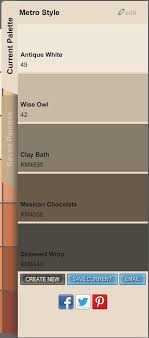 Metro Style To Create Save And Share Your Own Paint Color Palette Go To Www Mycolorstudio Com P Paint Color Palettes Paint Colors For Home House Painting