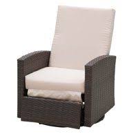 Mainstays Woven Wicker Outdoor Recliner With Beige Cushions Walmart Com In 2020 Outdoor Recliner Beige Cushions Outdoor Swivel Chair