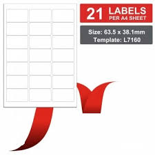 Great savings & free delivery / collection on many items. 100 Sheets A4 White Self Adhesive Paper Address Mailing Laser Inkjet Sticker Labels 21 Labels Per Sheet Avery Code L7160