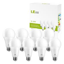 Lighting Ever 13w A21 Led Bulbs 100 Watt Bulbs Equivalent Wide Flood Light Blub 1200lm E26 Pack Of 8 Units Walmart Com