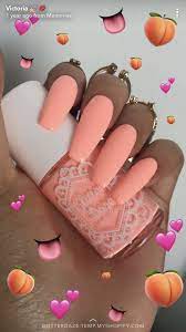 Beautiful Pink Acrylic Nails Peach Acrylic Nails Pink Acrylic Nails Best Acrylic Nails