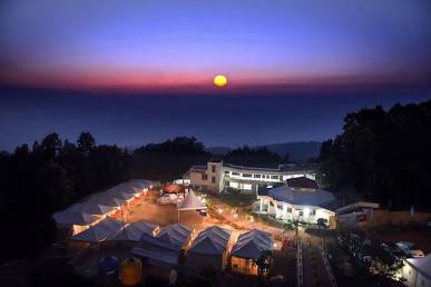 A serene evening view from the hills of Netarhat, AI generated