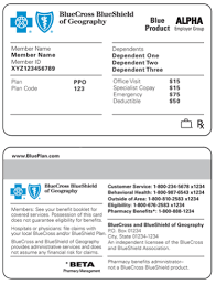 Ima of louisiana insurance card example : Appendix 2 Bluecard Program