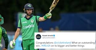 South africa went into the encounter with three changes as wiaan mulder, bjorn fortuin and beuran hendricks replacing george linde, kagiso rabada and lizaad williams who were rested. Twitter Reactions Andrew Balbirnie S Stunning Ton Powers Ireland To First Ever Odi Win Over South Africa Crickettimes Com